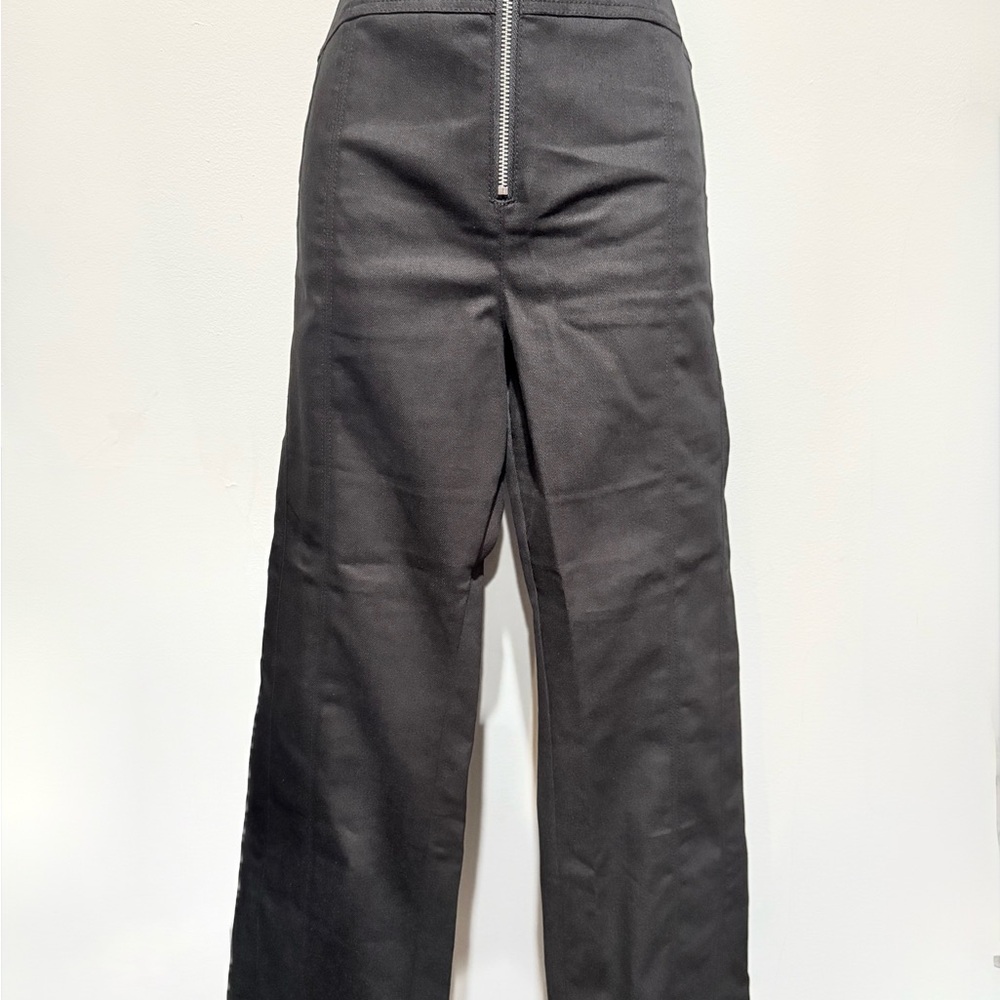 NWT Cinq à Sept Loren Stretch Cropped Flare  Zip Cotton Denim Pant Black Size 14 - Picture 10 of 13